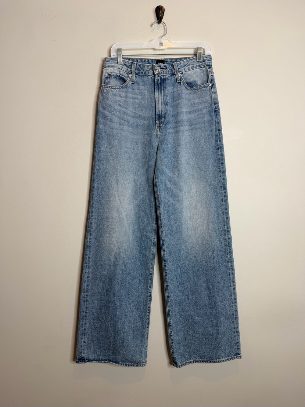 Edwin Wide Leg Jeans Womens 29 Light Wash High Rise Baggy Rigid Denim Cotton